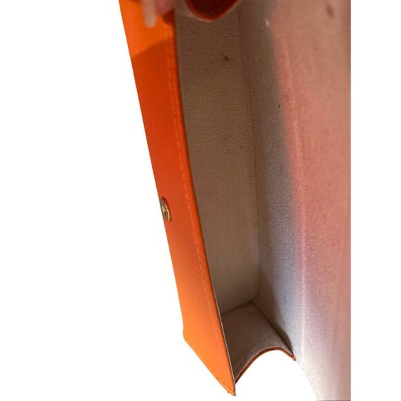 Tori Burch Eyeglass Case Sun glass Case Orange Gold - Picture 6 of 6